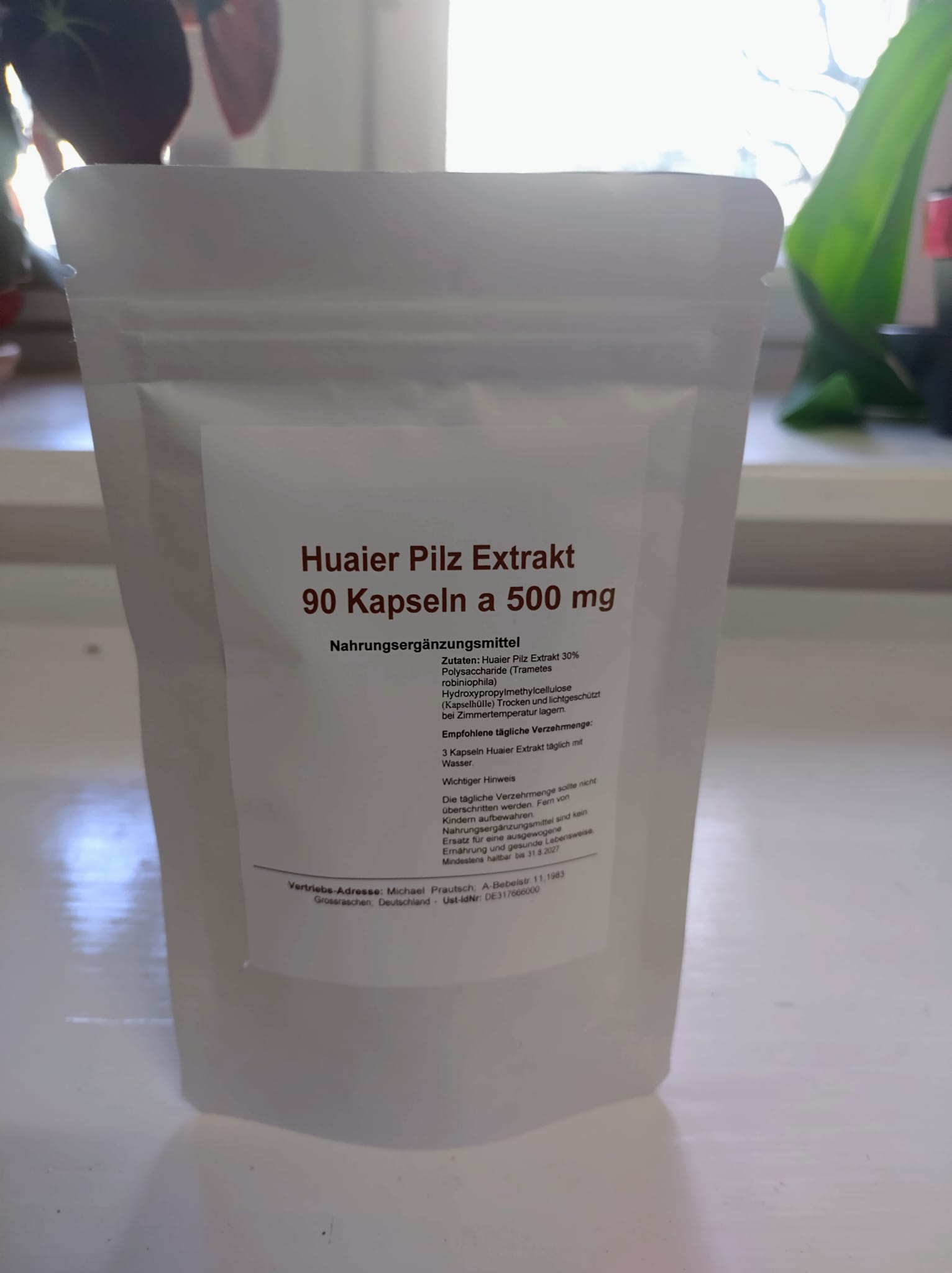 Huaier Pilz Extrakt - 90 Kapseln Hochdosiert 500mg Trametes robiniophila Murr